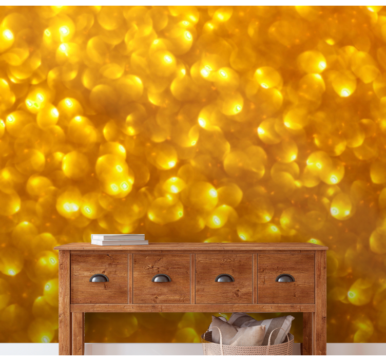 其他具有纹理和图案的壁画 金色散景效果 - TenStickers