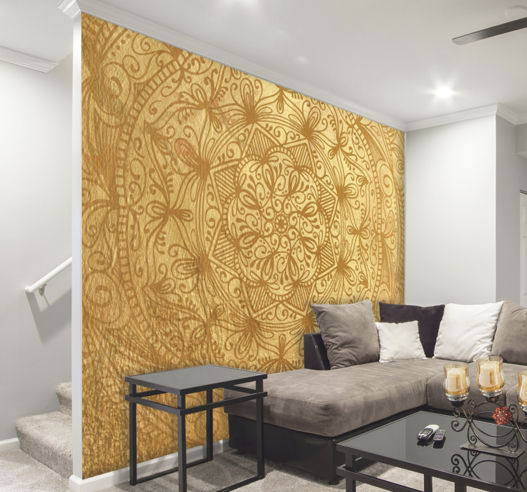 曼陀罗照片墙 华丽的漩涡图案 - TenStickers