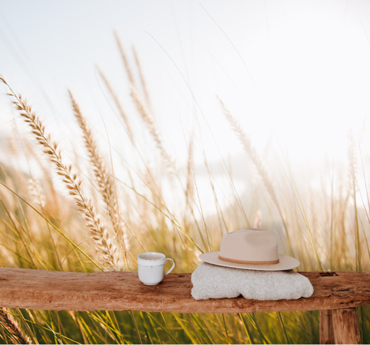 自然照片墙柔和草地微风 - TenStickers