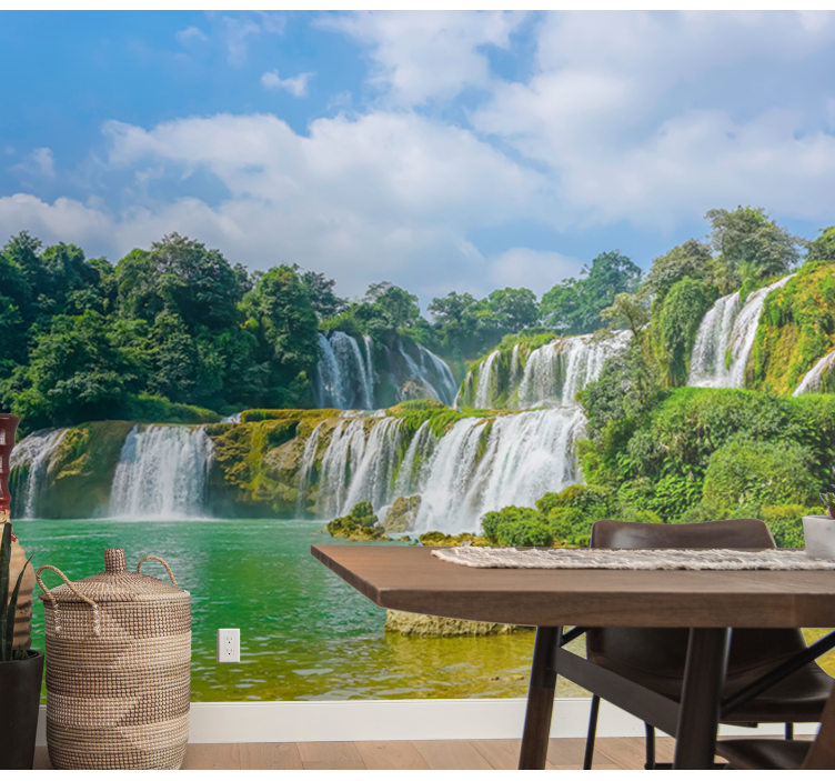 卡乔伊拉照片墙宁静瀑布景观 - TenStickers