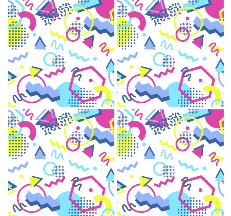 杯垫 怪物 色彩丰富的几何图案 - TenStickers