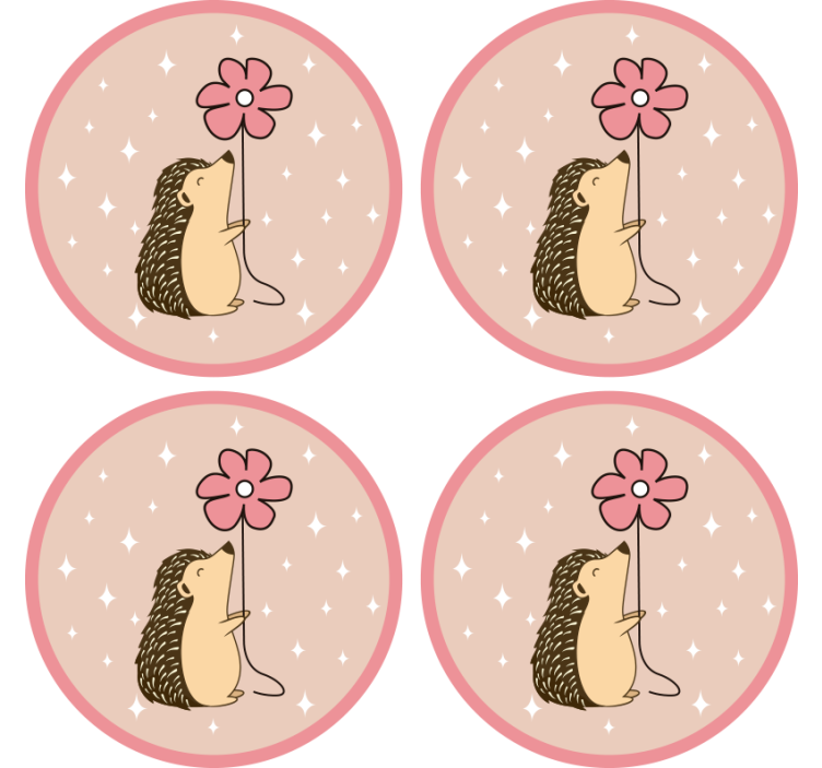 杯垫 怪物 刺猬花朵气球 - TenStickers