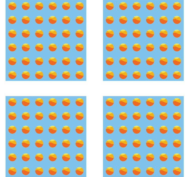 杯垫现代设计色彩缤纷的圆形图案 - TenStickers