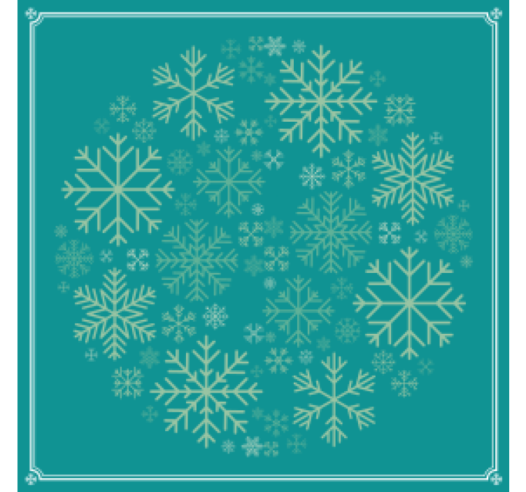 圣诞杯垫雪花图案必备品 - TenStickers