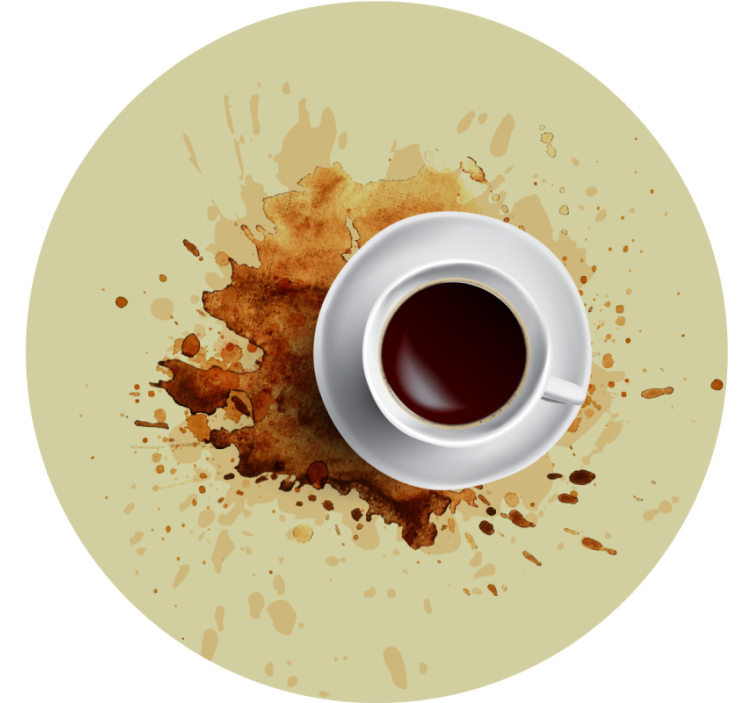 杯垫 怪物 咖啡杯飞溅设计 - TenStickers