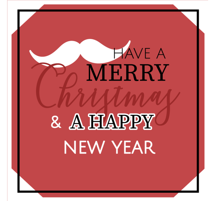 圣诞杯垫带来快乐的节日问候 - TenStickers