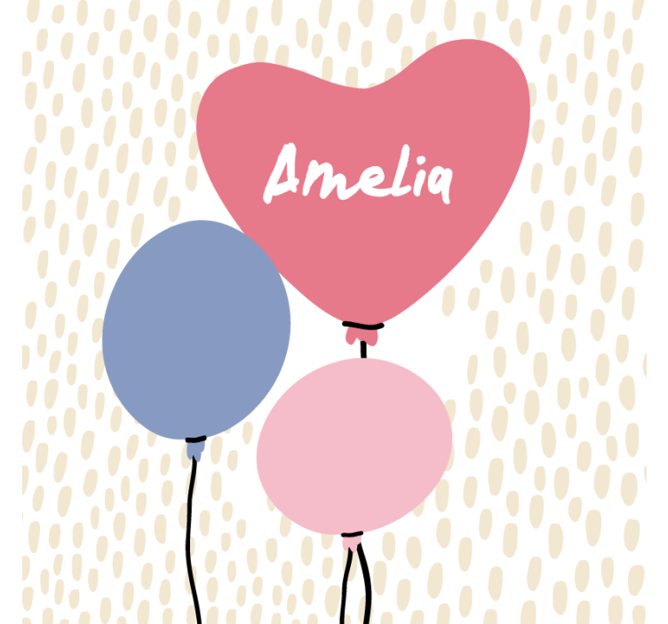 杯垫 婚礼 心形气球三重奏 - TenStickers