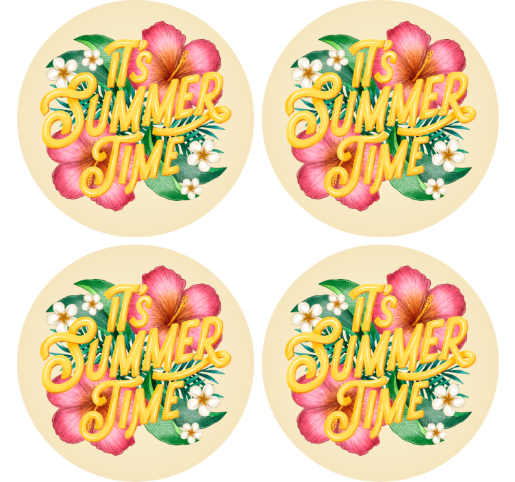 杯垫 残疾 花卉夏季名言 - TenStickers