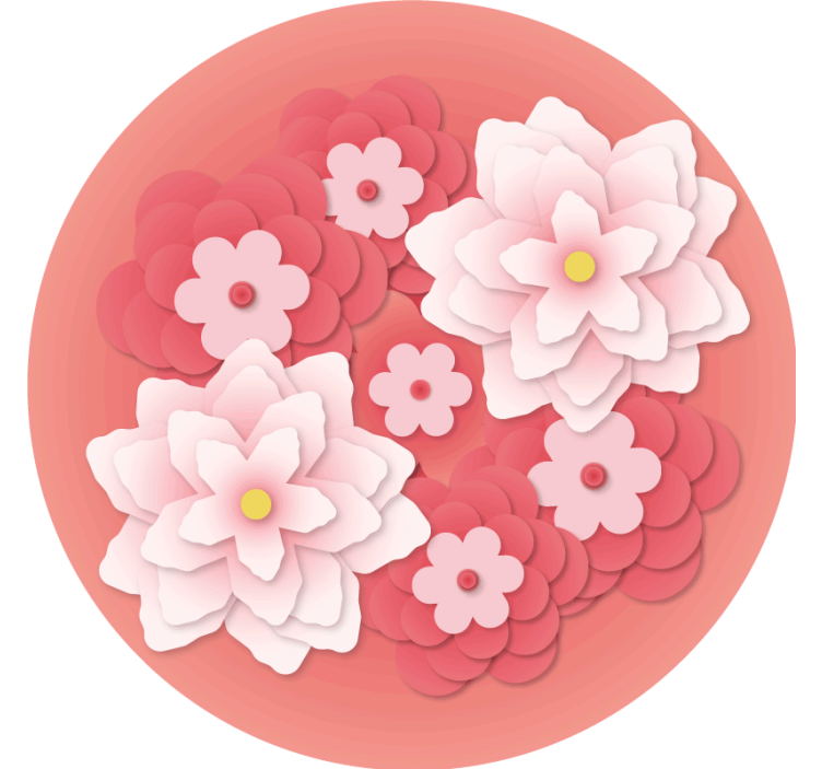 杯垫 怪物 分层花卉布置 - TenStickers