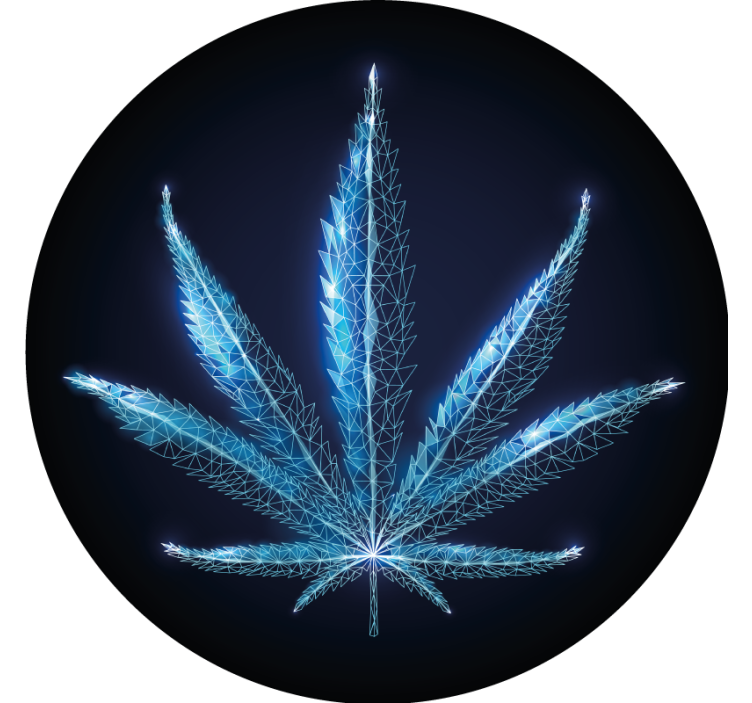 复古杯垫几何叶子设计 - TenStickers