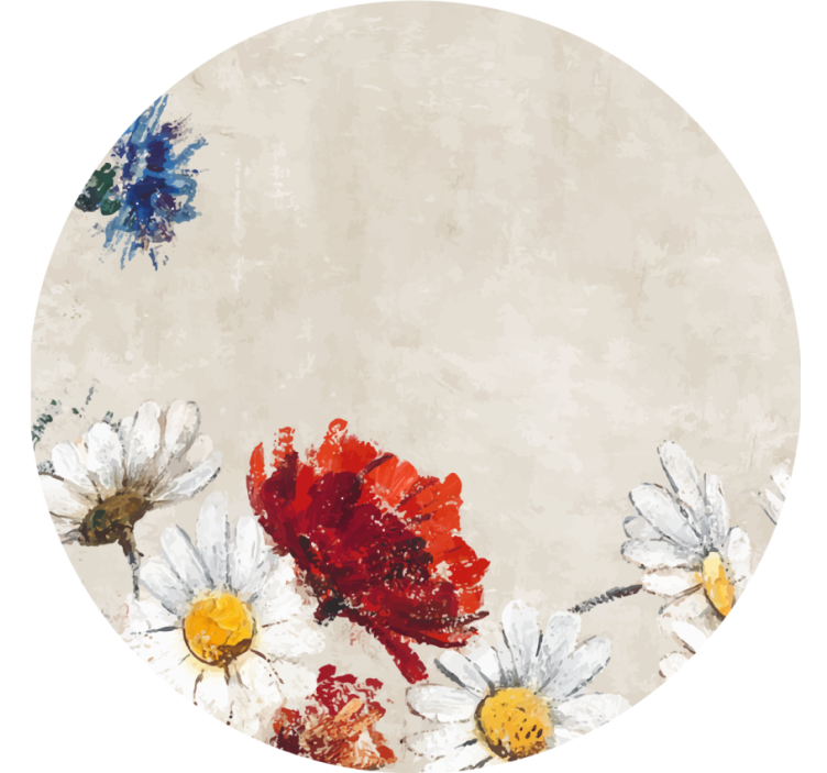 复古杯垫生动花卉组合 - TenStickers