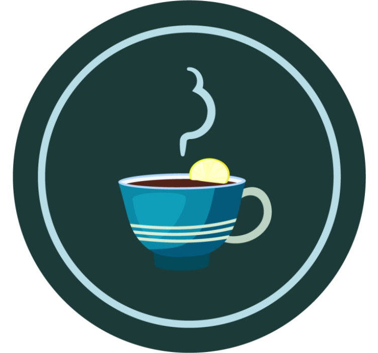 杯垫现代设计时尚茶杯 - TenStickers