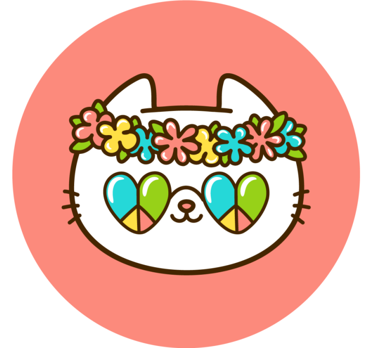 杯垫 怪物 花冠猫 - TenStickers