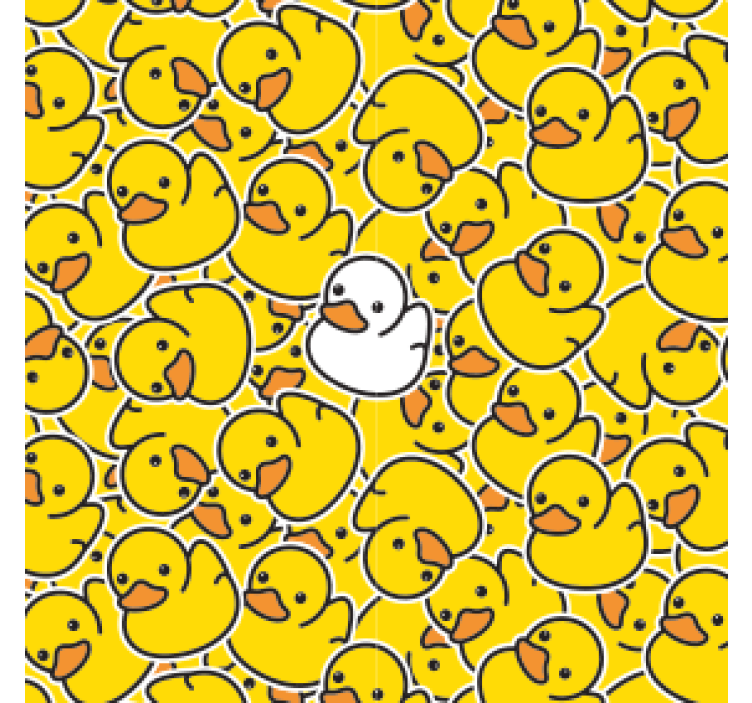 杯垫 怪物 玩耍的橡皮鸭图案 - TenStickers