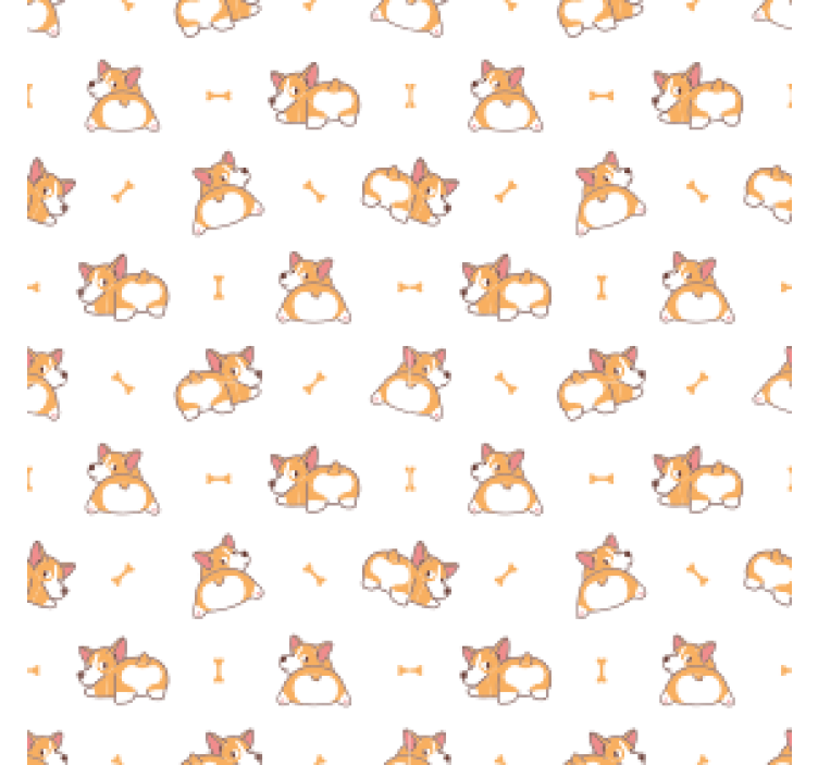 杯垫 怪物 活泼柯基图案 - TenStickers
