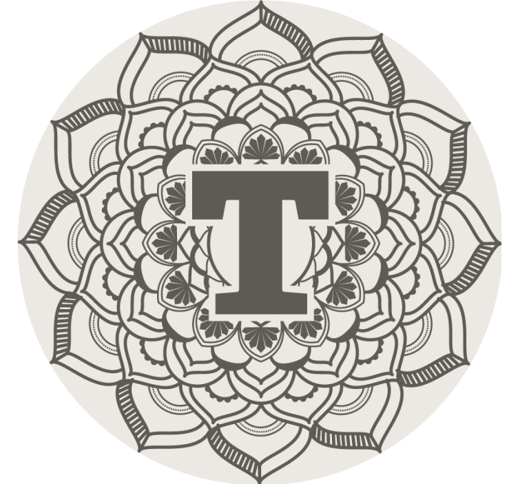 杯垫 啤酒垫 花卉字母装饰 - TenStickers
