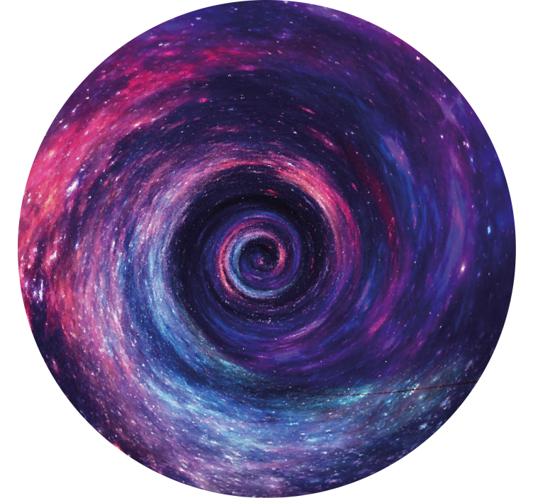 复古杯垫色彩缤纷的宇宙漩涡 - TenStickers