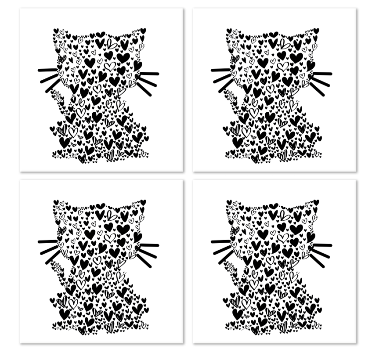 猫心现代过山车 - TenStickers