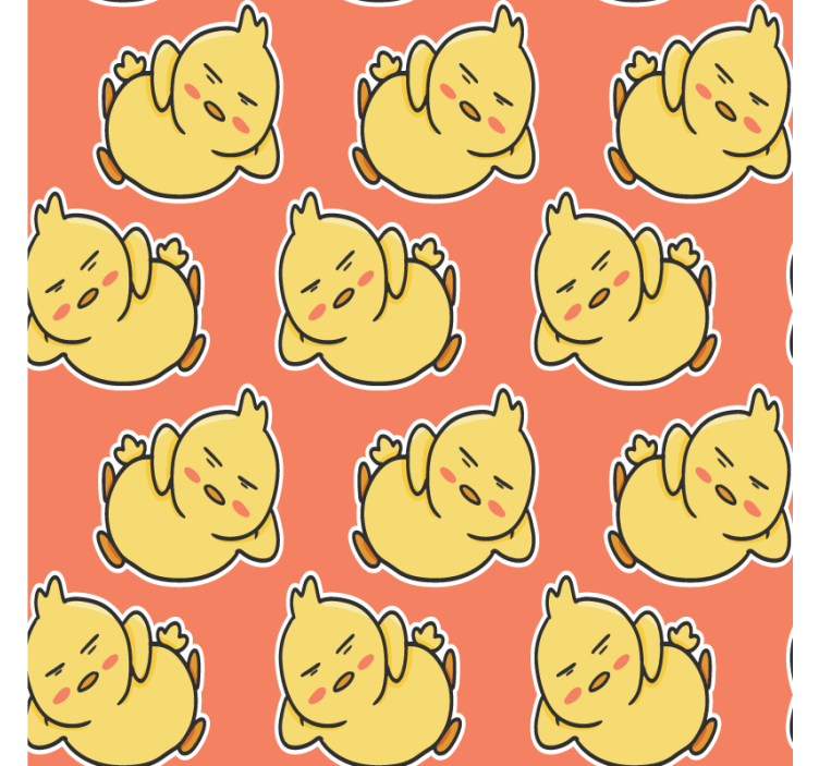 杯垫 怪物 可爱小黄鸡图案 - TenStickers