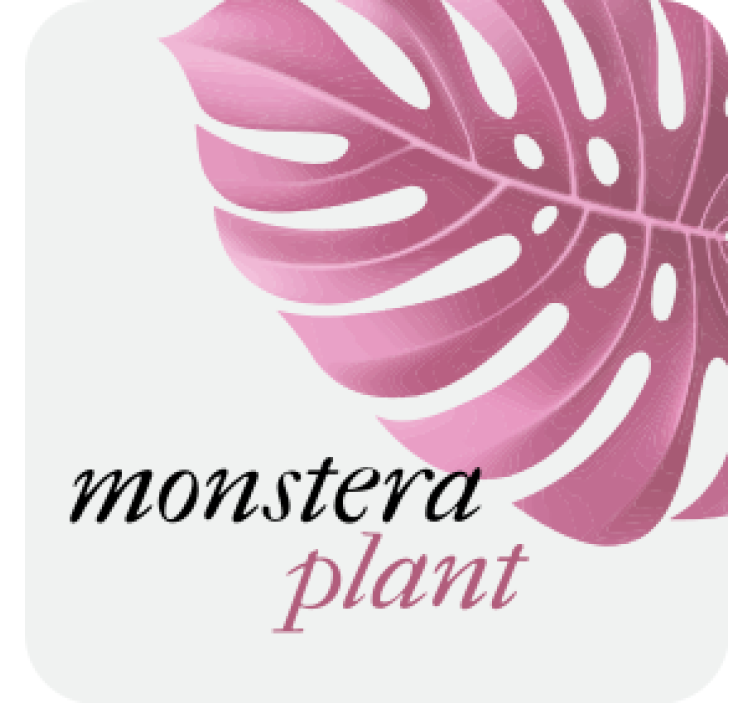 定制杯垫单叶 monstera 叶子装饰 - TenStickers