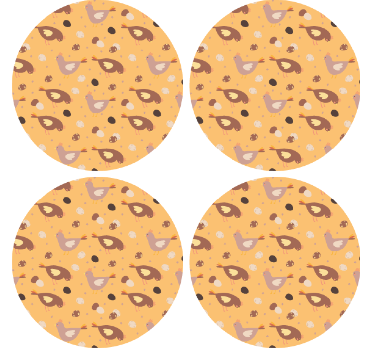 其他杯垫鸡纹图案 - TenStickers