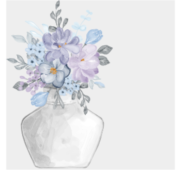 杯垫现代设计花瓶中的花卉排列 - TenStickers