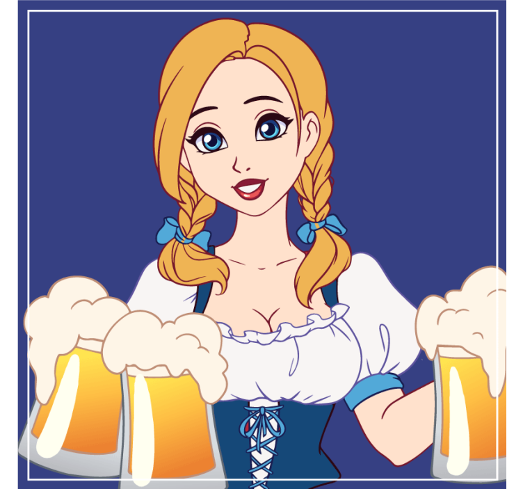 杯垫 啤酒垫 快乐调酒师插图 - TenStickers