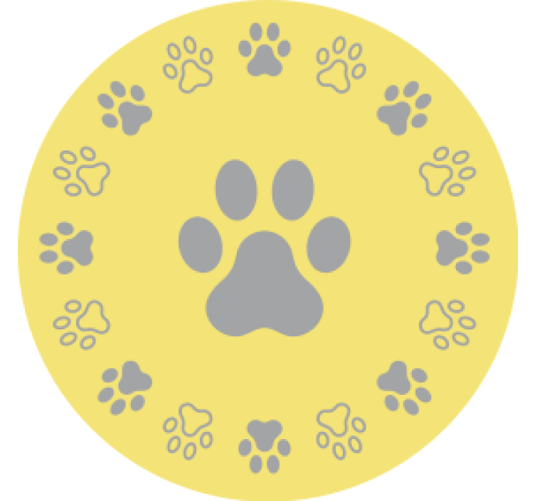 杯垫现代设计爪印图案 - TenStickers