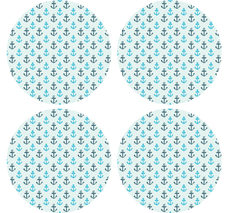 杯垫纹理与锚形图案相结合 - TenStickers