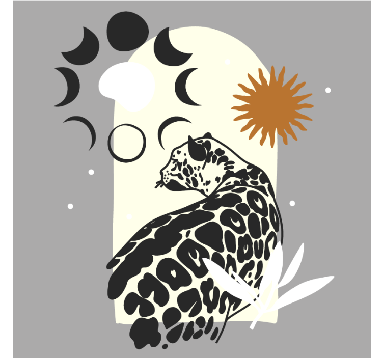 杯垫 怪物 优雅豹纹剪影 - TenStickers