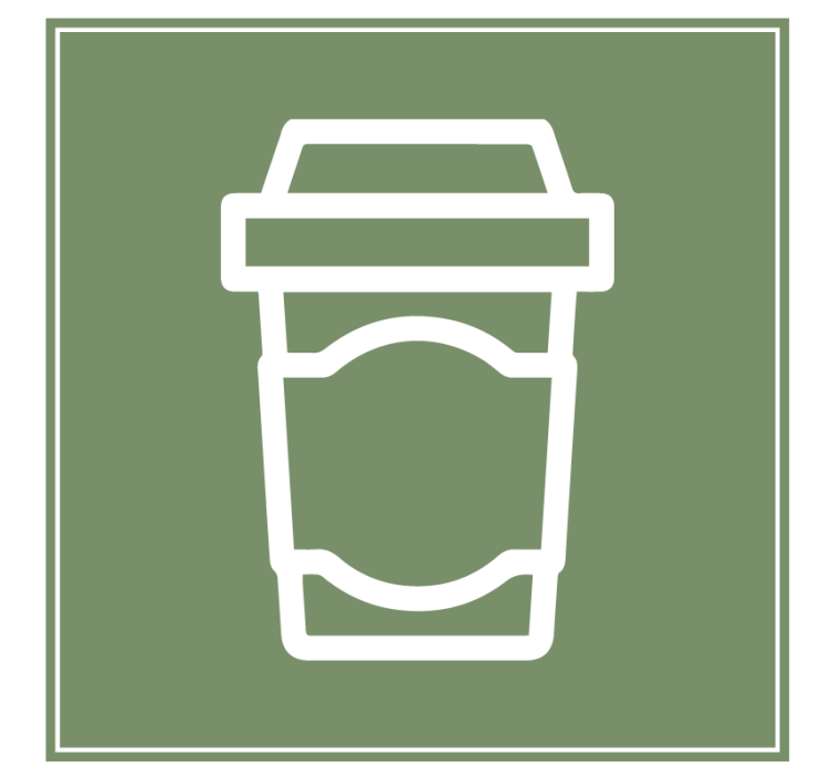 杯垫现代设计咖啡杯插图 - TenStickers