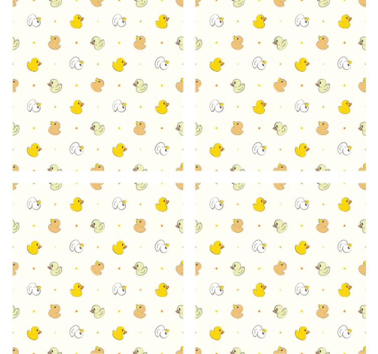 杯垫现代设计可爱橡皮鸭图案 - TenStickers