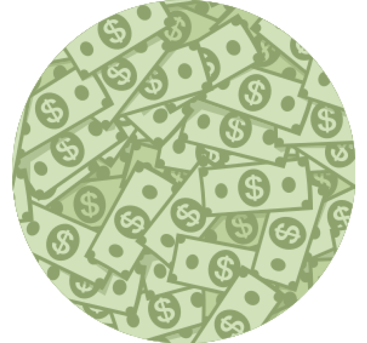 杯垫现代设计现金图案图形 - TenStickers