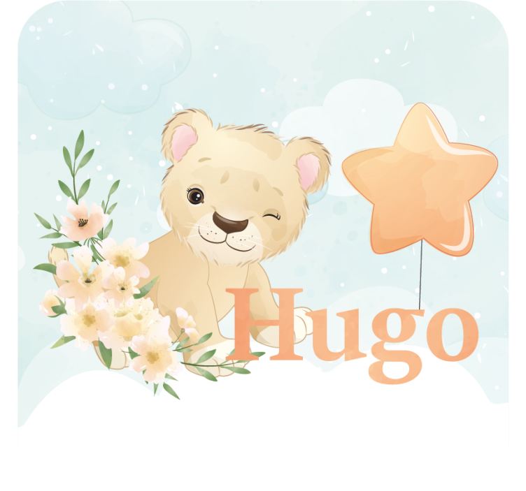 定制杯垫梦幻狮子与星星 - TenStickers