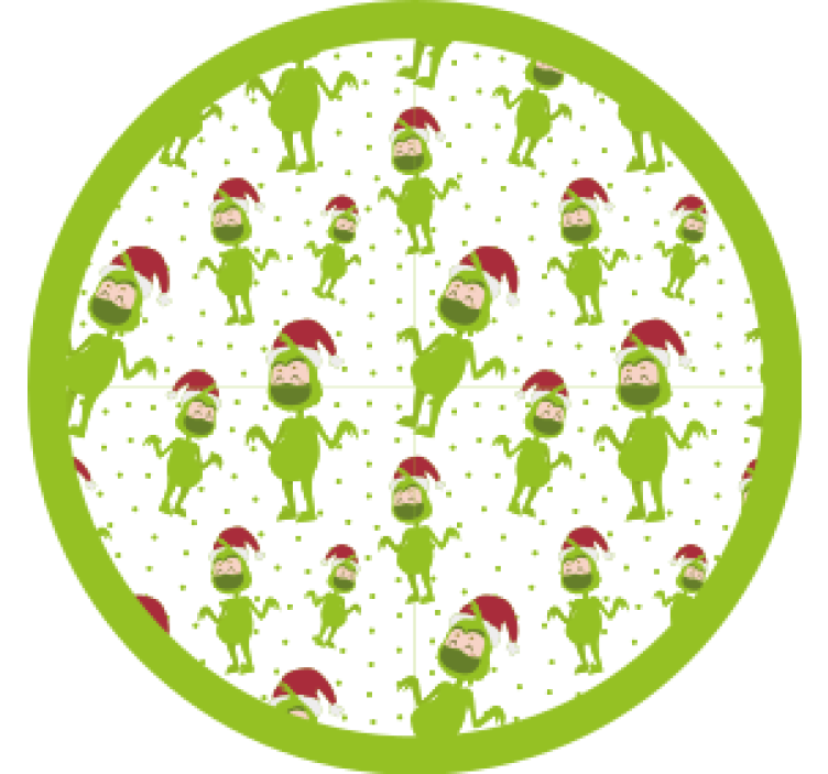 圣诞杯垫充满奇趣的绿色角色 - TenStickers