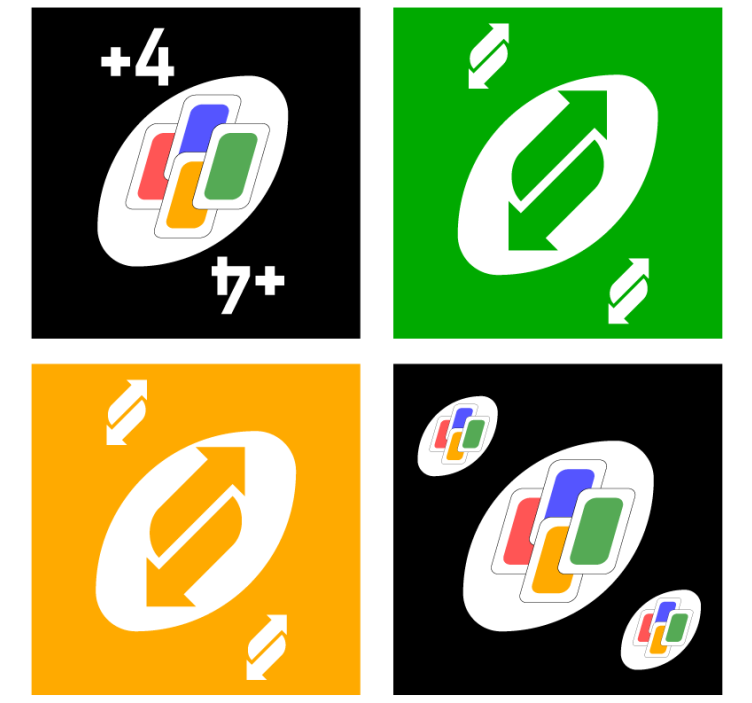 杯垫 怪物 多彩卡片图案 - TenStickers