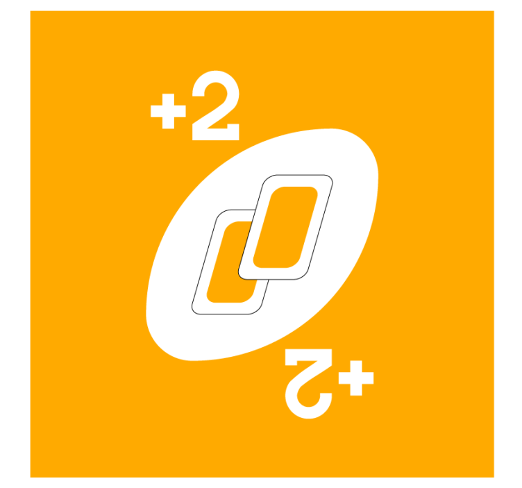 杯垫 怪物 两个相连的数字形状 - TenStickers