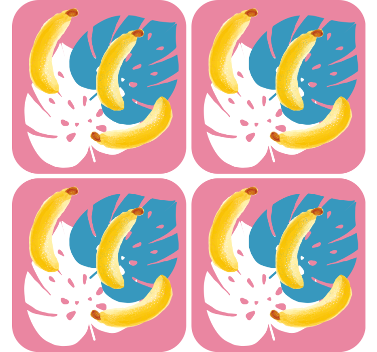 杯垫 怪物 生动的香蕉摆放 - TenStickers