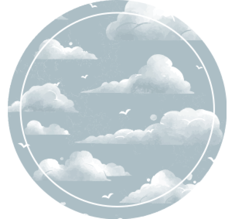 杯垫纹理云朵天空图案 - TenStickers