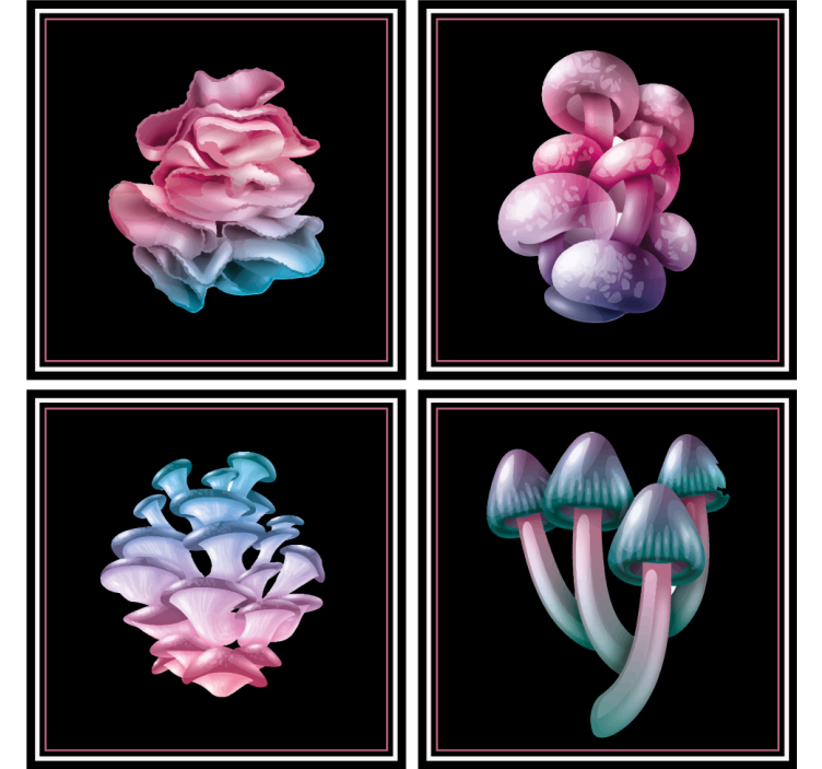杯垫现代设计柔和花卉形状 - TenStickers