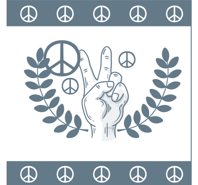 杯垫 残疾 和平手胜利符号 - TenStickers