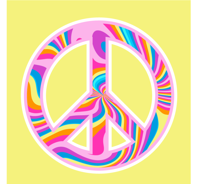 杯垫 怪物 充满活力的和平象征 - TenStickers