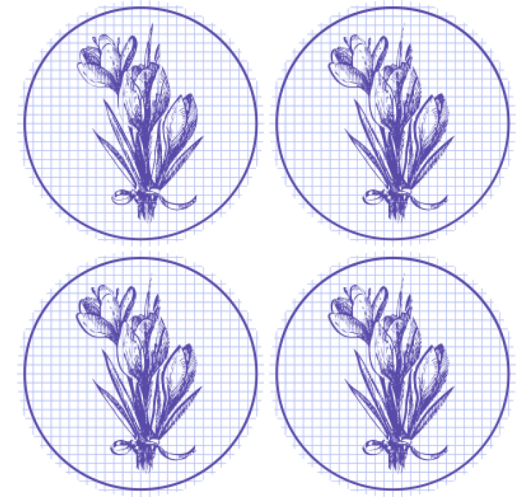 杯垫纹理优雅植物插图 - TenStickers