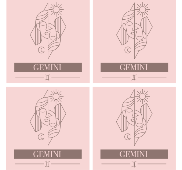 杯垫 残疾 双面星座 - TenStickers