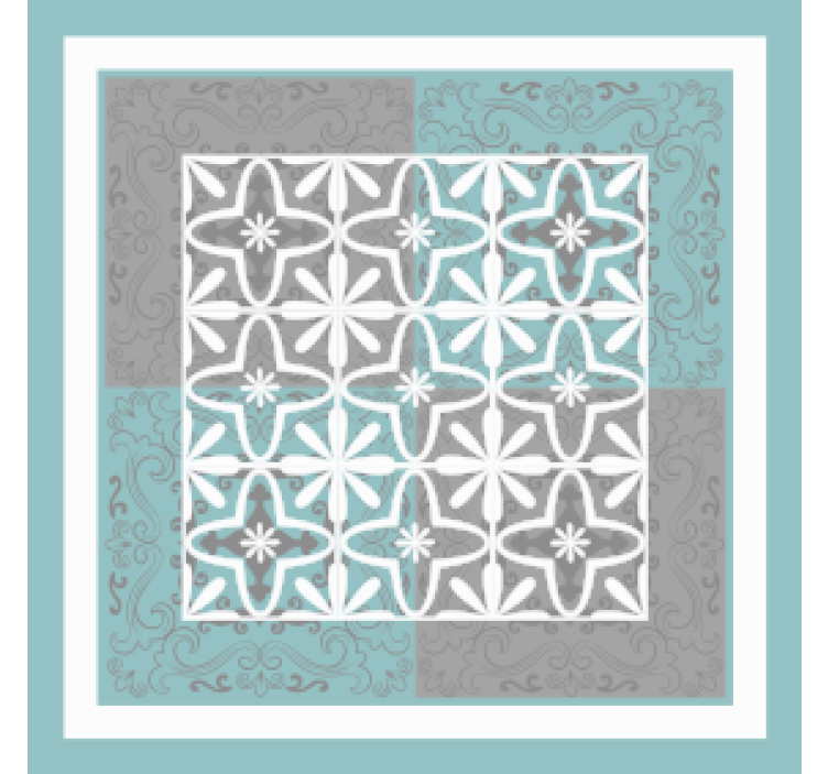 杯垫 瓷砖 详细植物徽章 - TenStickers