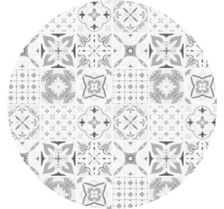 杯垫纹理呈几何花卉排列 - TenStickers