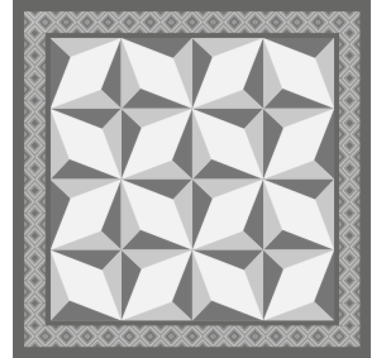 杯垫纹理呈现几何层叠图案 - TenStickers