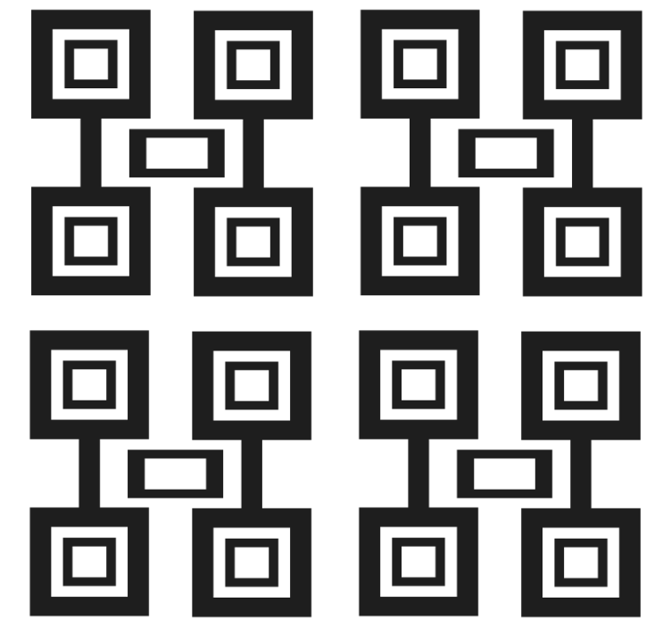 杯垫纹理黑色方形图案 - TenStickers