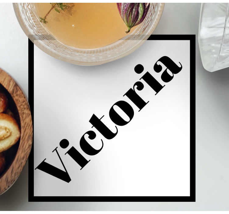 定制名字杯垫个性杯垫 - TenStickers