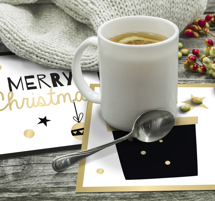 精美礼品盒图案杯垫 - TenStickers